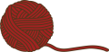 Rotes Wollknäuel