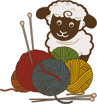 Schaf und Wollknäuel
